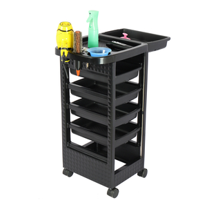 عربة تصفيف الشعر T22 Black Barber Salon Trolley