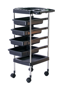 عربة الجمال 4 Wheels Mobile Salon Rolling Cart Beauty Trolley